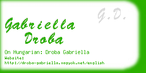 gabriella droba business card